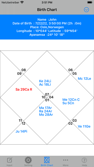 iHoroscope Vedic Screenshot
