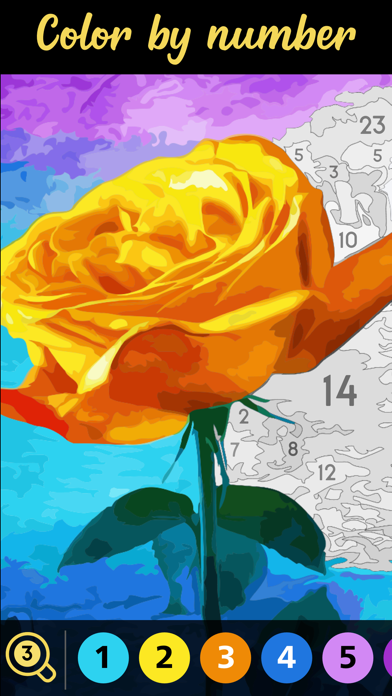 Oil Painting Color by Numbers iPhone screenshot 6 - Games app