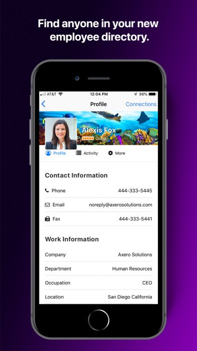 Axero iPhone screenshot 5 - Business app