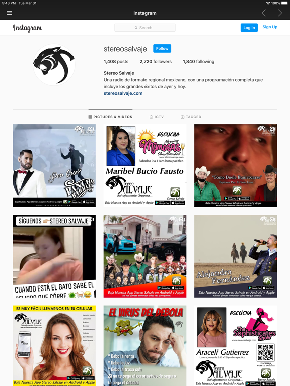 Stereo Salvaje iPad screenshot 5 - Music app