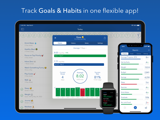 Screenshot #1 for Strides: Habit Tracker + Goals