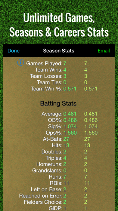 Screenshot #3 pour Baseball Stats Tracker Touch