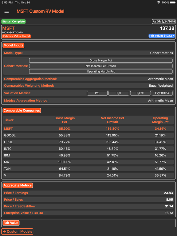 FundSpec: AI Stock Analysis iPad screenshot