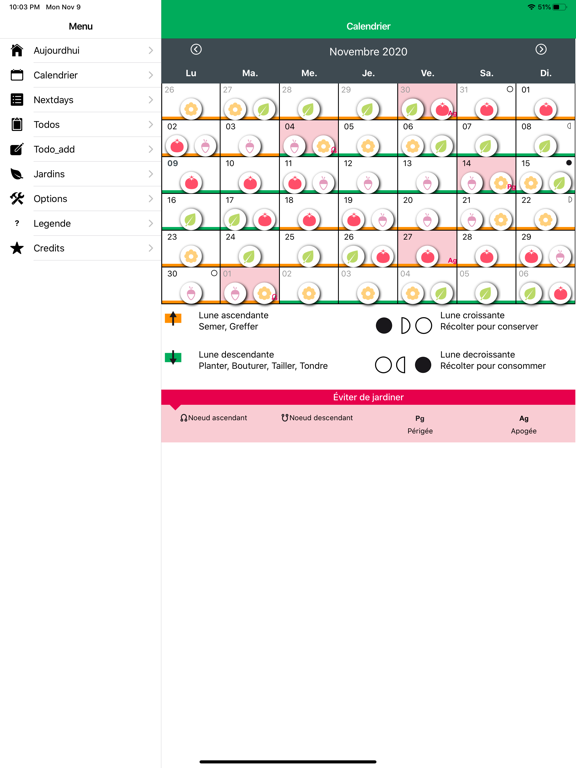 Screenshot #4 pour Calendrier lunaire & jardinage