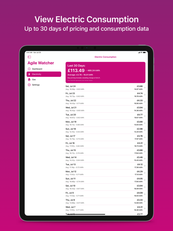 Screenshot #4 pour Octopus Energy Agile Watcher