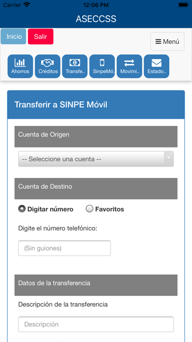 ASECCSS Móvil Screenshot