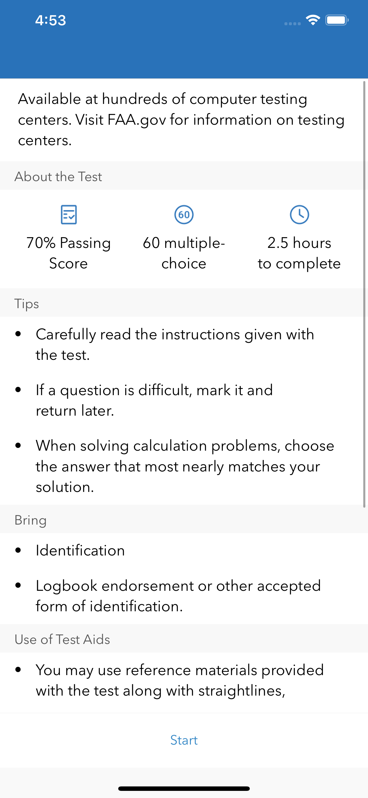 Instrument Pilot Test Prep
