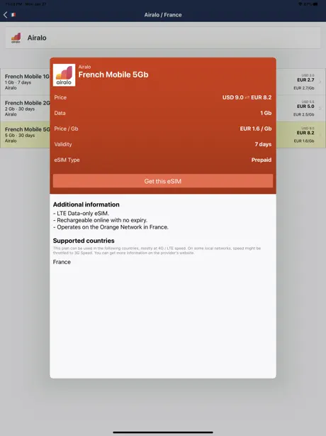 eSIMs — Compare data eSIMs