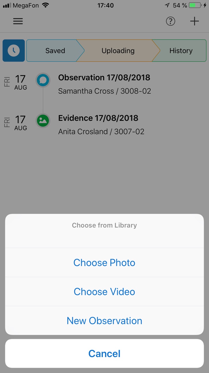 iPhone screenshot