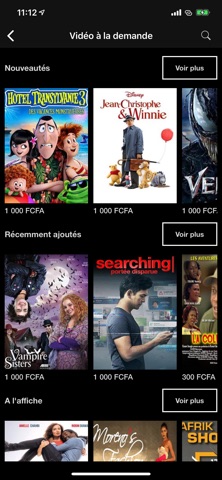 TV d'Orange Côte d'Ivoire iPhone screenshot
