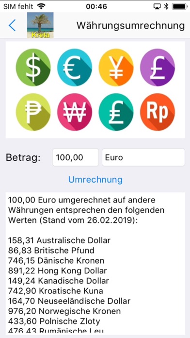 Kreta Urlaubs App Screenshot