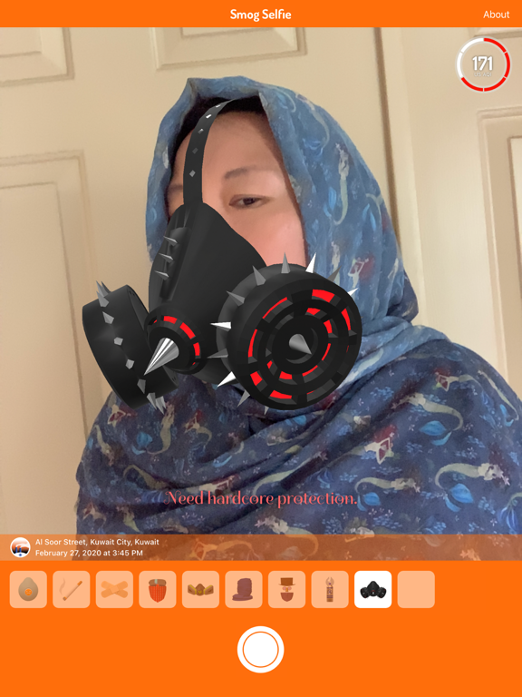 Smog Selfie iPad screenshot 7 - Weather app