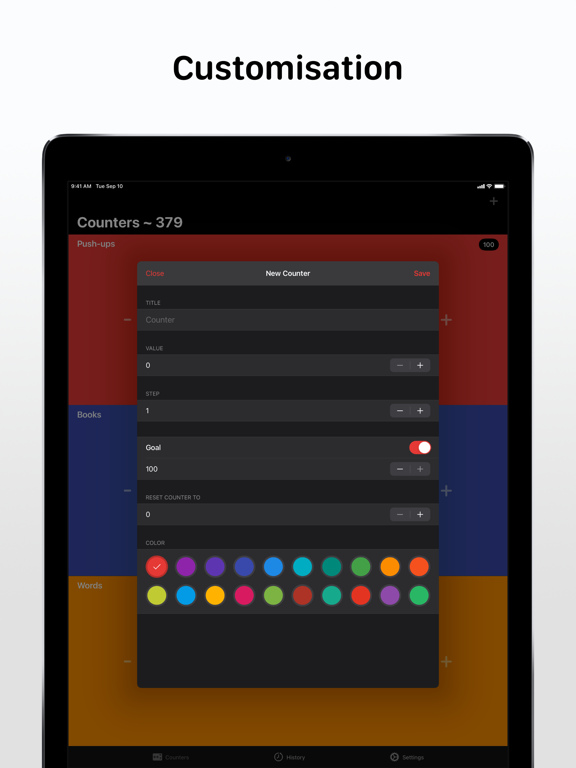 Screenshot #5 pour Tally: Clicker & Score Counter