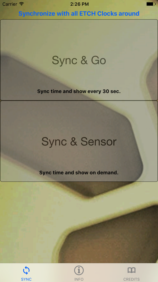 #1. eTCH Sync Time (iOS) By: GCtronic Sagl