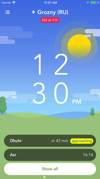 1Muslim: Prayer times, Azan Screenshot