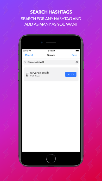 socialdown - hashtag manager iPhone screenshot 4 - Productivity app