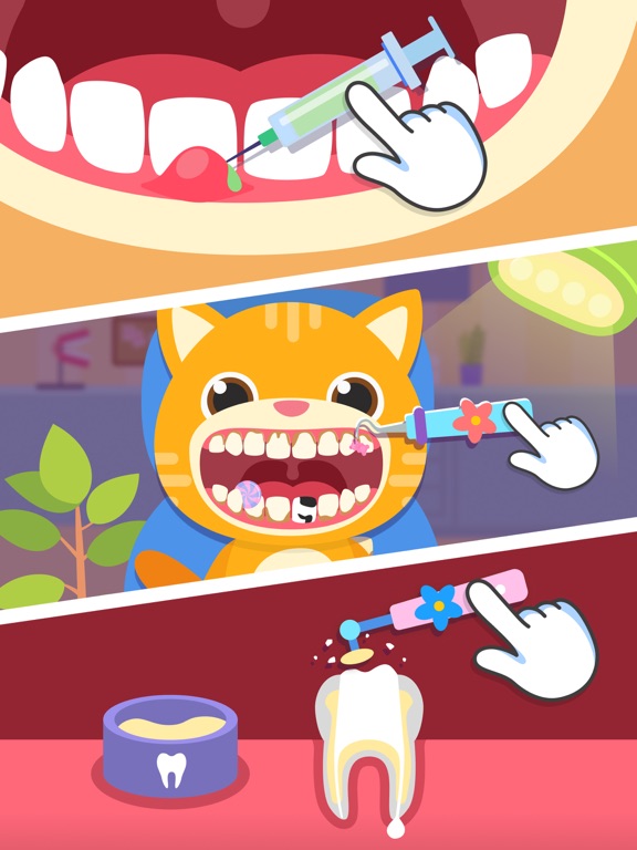 歯医者 ドクター 子供 ゲーム - 歯磨きゲーム 共 動物のおすすめ画像6