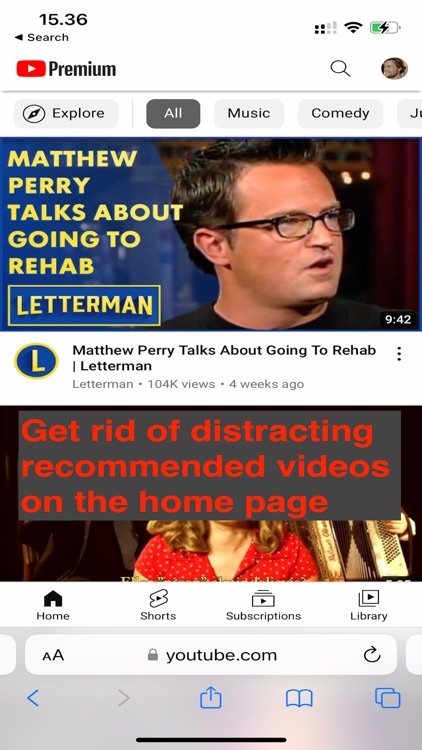 "No Distractions" for YouTube