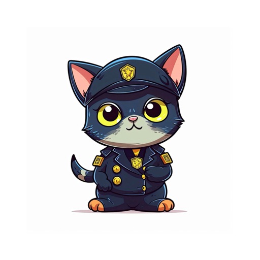 Police Kitten Stickers