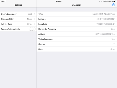 Screenshot #5 pour Core Location and GPS Info