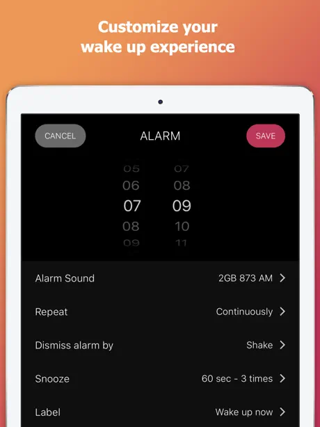 Alarm Clock App: myAlarm Clock