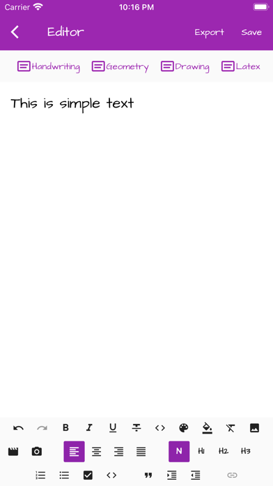 Handwriting Tool Screenshot
