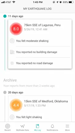 MyShake Earthquake Alerts iPhone image 2