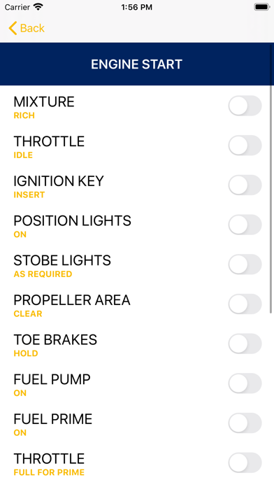 DA20 Checklist Screenshot