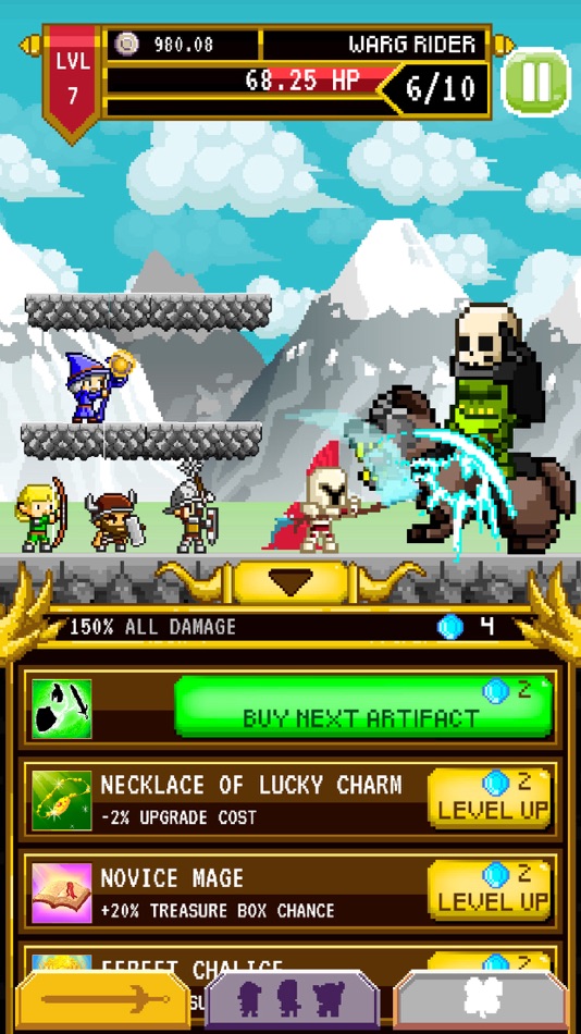 #1. Clicker Knights Vs dragons (iOS) Ved: PLAYTOUCH