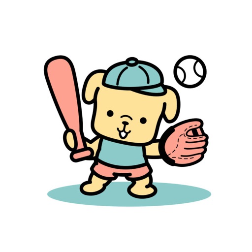 Baseball Puppy Stickers icon