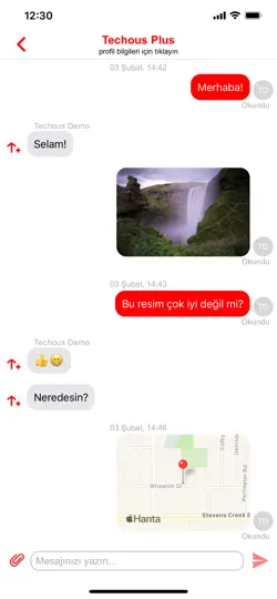 Techous Messenger iPhone Ekran Görüntüsü 2