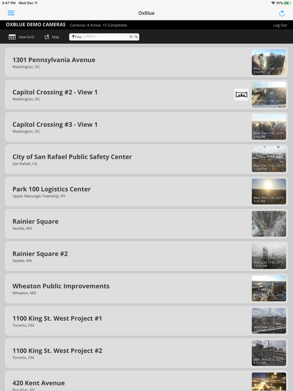 OxBlue Camera Viewer iPad screenshot 3 - Business app
