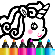 儿童画画游戏：3岁-6岁绘画软件幼儿学习涂色图画