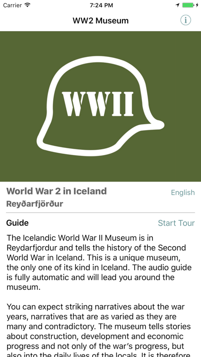 The Icelandic WW2 MuseumGuide app screenshot