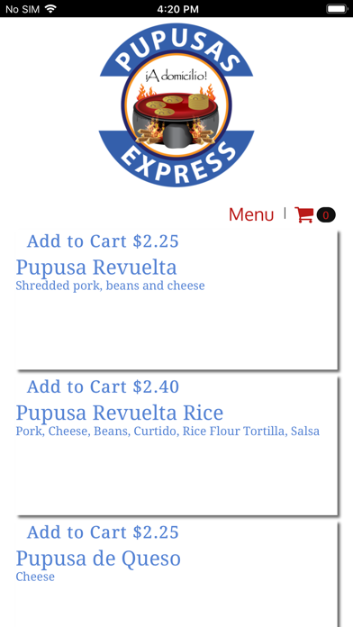 Pupusas Express iPhone screenshot 4 - Food & Drink app