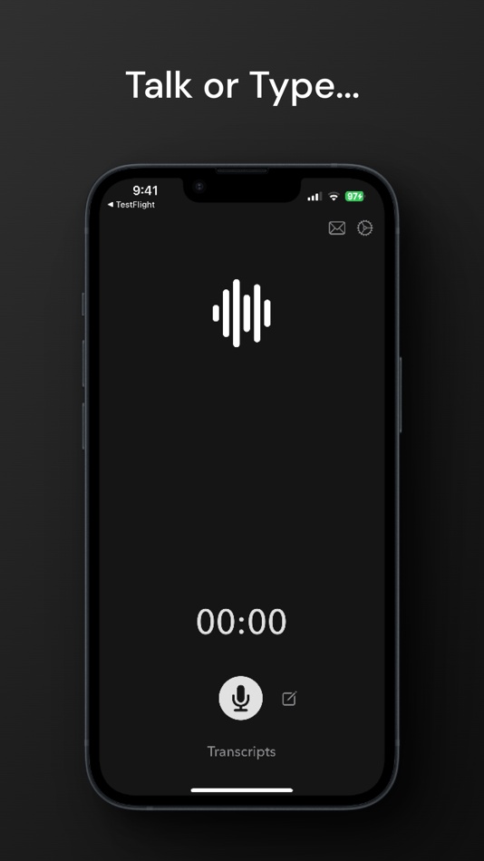 #1. Audio Writer - Transcript AI (iOS) Podle: Pradeep Burugu