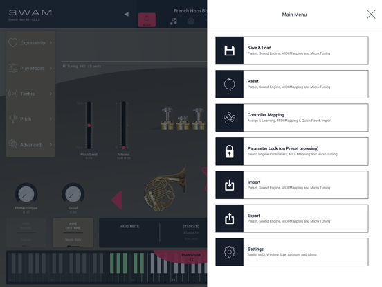 SWAM French Horn Bb iPad screenshot 7 - Music app