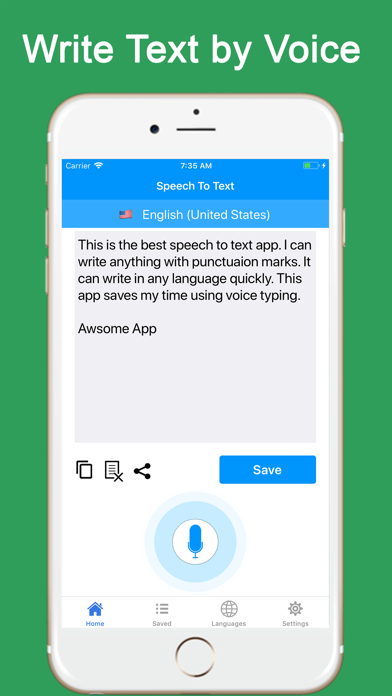 Screenshot #1 pour Speech to Text - Voice Notes