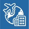 Flights and hotels booking icon