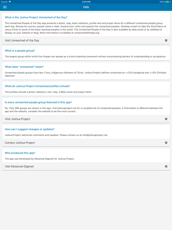 Unreached of the Day iPad screenshot 5 - Lifestyle app
