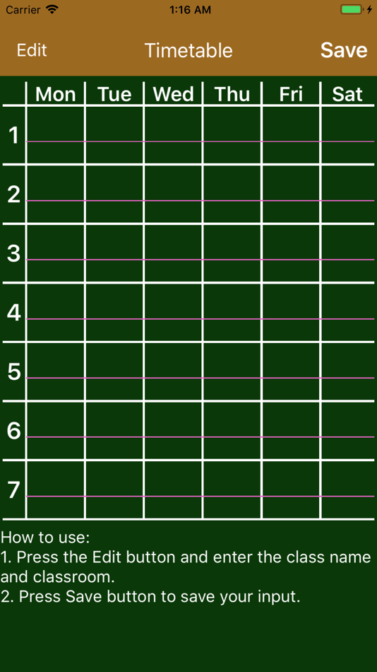 #1. Timetable for making notes (iOS) 由: Junpei Shimotsu
