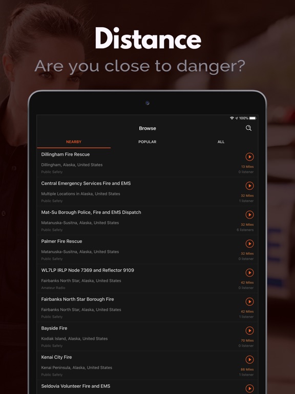 Police Scanner: Fire Radio iPad screenshot 5 - News app
