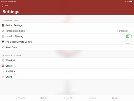 CellarView Wine Cellar Tracker iPad app afbeelding 7