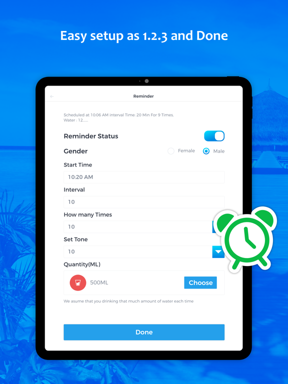 Hydrate - Daily Water Tracker iPad screenshot 4 - Health & Fitness app