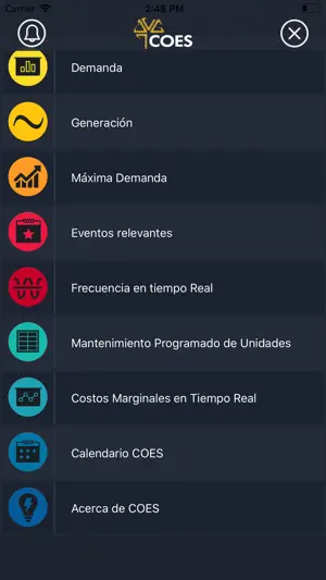 COES SINAC screenshot 2