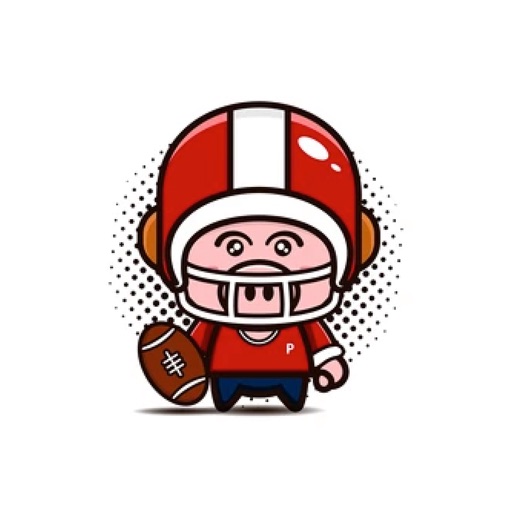 Football Piglet Stickers