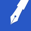Blue Sketch - Handwritten note icon