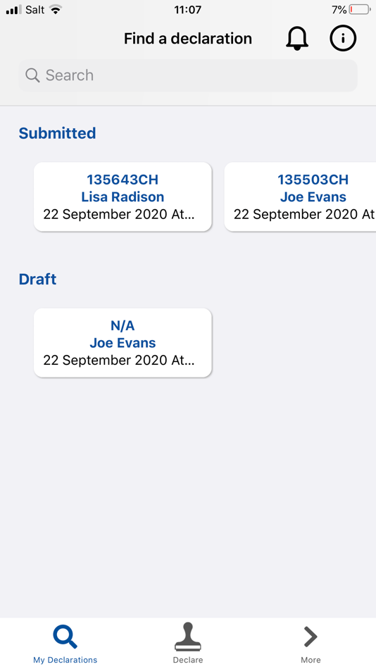 #7. EAD Customs Declarations (iOS) Podle: Universal Postal Union