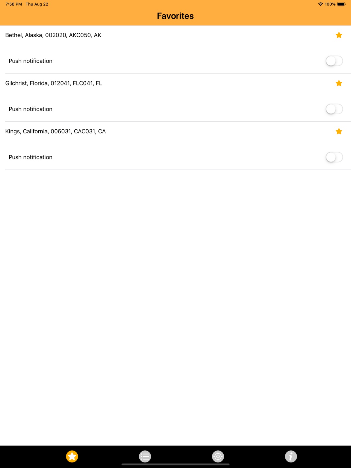 NOAA Alerts Weather PRO ipad screenshot 3