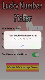 Lucky Number Picker screenshot 2